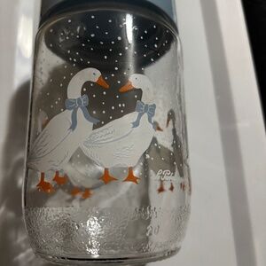 La Parfait vintage glass motif geese, decoration country kitchen, gift France